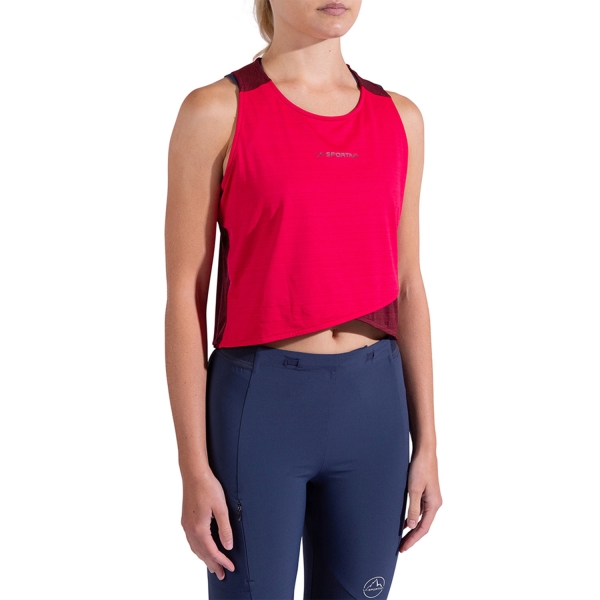 Women's Tank Tops & Singlets Trail Running La Sportiva Sunfire Top  Azalea/Redwood ZAHE006P19R25