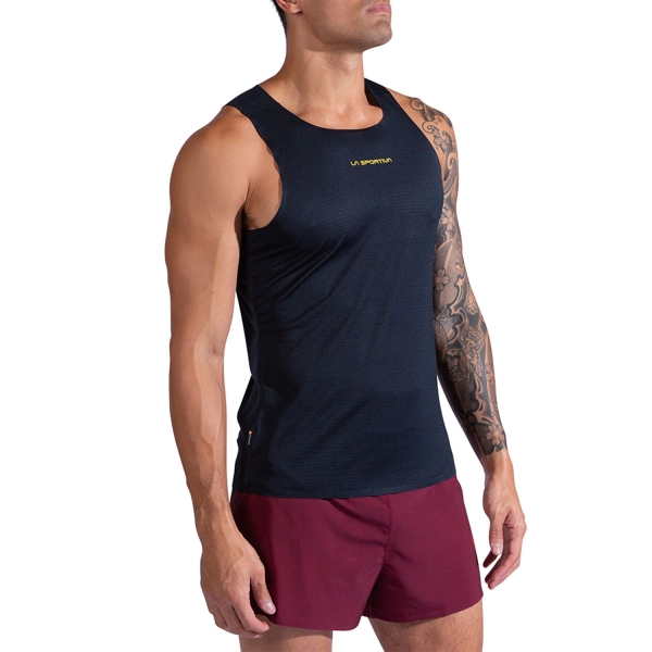 Men's Trail Running Tank Tops & Vests La Sportiva Pure Tank  Black/Yellow ZARE025K00Y00