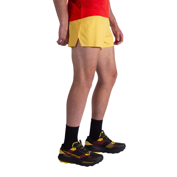 La Sportiva Flow 3in Shorts - Black/Yellow