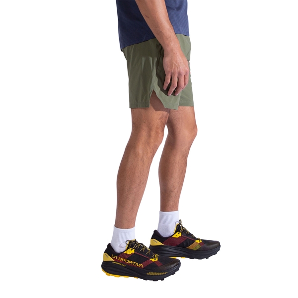 La Sportiva Pure 7in Shorts - Cypress/Mountain Red