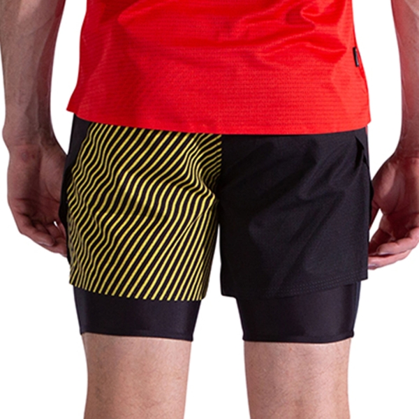 La Sportiva Flow 5in Shorts - Black/Yellow