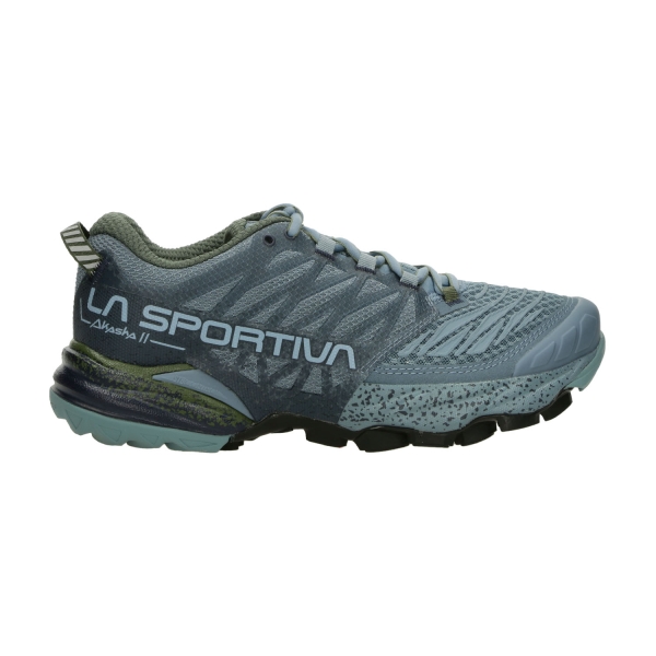 Women's Trail Running Shoes La Sportiva Akasha II  Limestone/Cypress ZFRS067B53E47