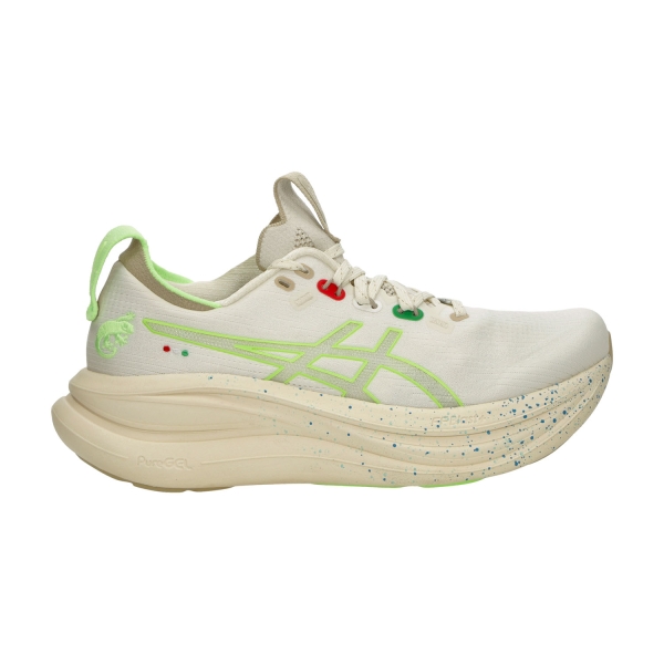 Women's Neutral Running Shoes ASICS GEL Nimbus 28 x Nadia Battocletti  Cream/Illuminate Green 1012C055100