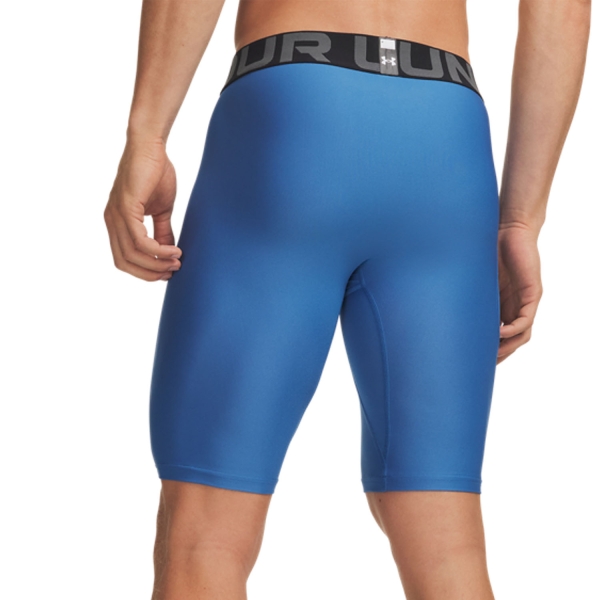 Under Armour HeatGear Pro Calzamaglia Corta - Aegean Blue/White