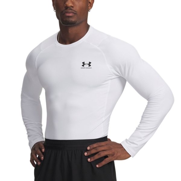 Men's Training Shirt Under Armour ColdGear Crew Shirt  White/Black 13660680100