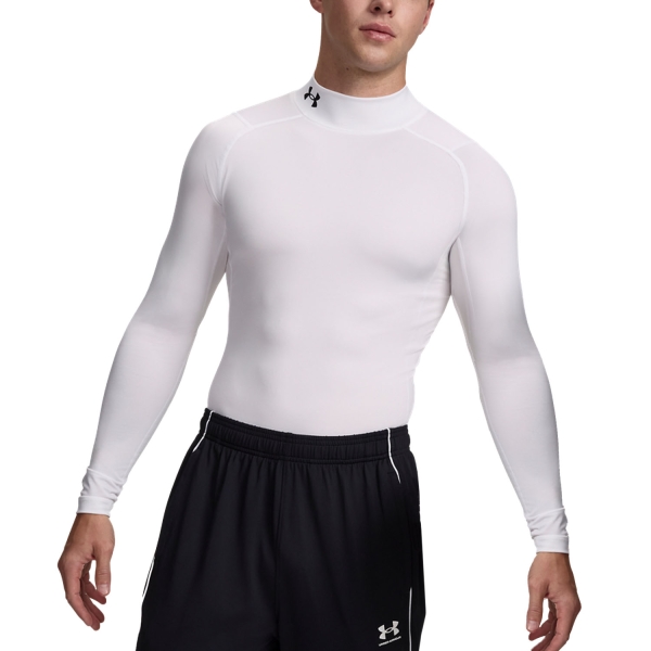 Men's Shirt Underwear Under Armour HeatGear Mock Shirt  White/Black 13696060100