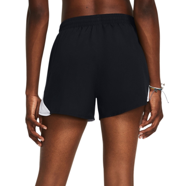 Under Armour Fly By 4in Shorts - Black/White/Reflective