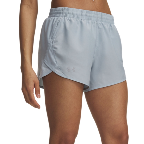 Women's Running Shorts Under Armour Fly By 4in Shorts  Blue Fog/Reflective 13824380034
