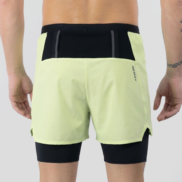 SCOTT Hybrid Endurance Tech 4in Shorts - Acid Yellow/Black