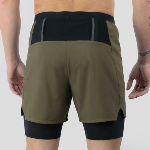 SCOTT Hybrid Endurance Tech 4in Shorts - Wood Grey/Black