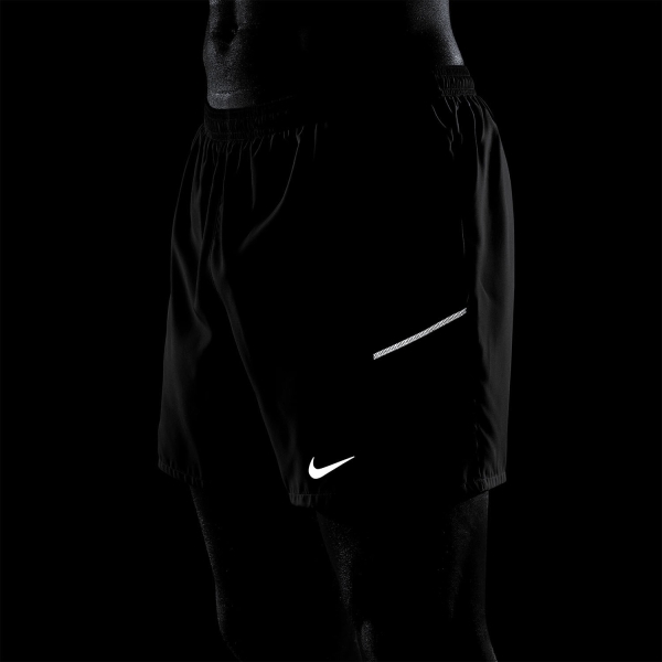 Nike Miler 2 in 1 5in Shorts - Black/Reflective Silver