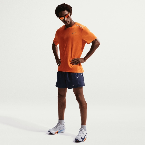 Nike Miler 2 in 1 5in Shorts - Midnight Navy/Reflective Silver