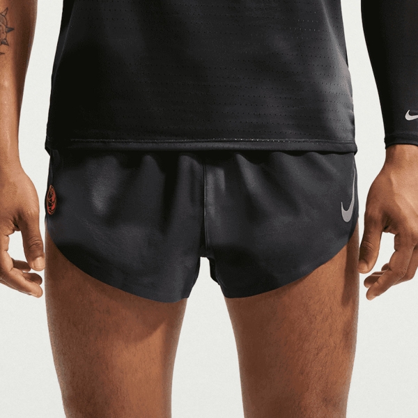 Men's Running Shorts Nike AeroSwift Energy 2in Shorts  Black/Dark Smoke Grey/Bright Crimson IR4445010