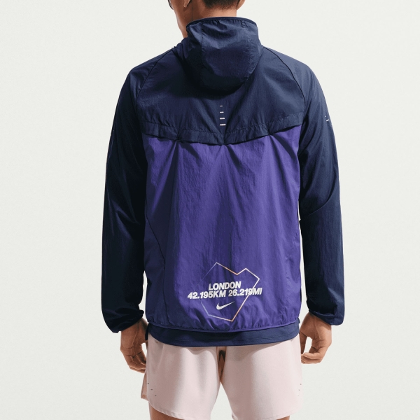 Nike City Marathon Stride London Giacca - Midnight Navy/Court Purple