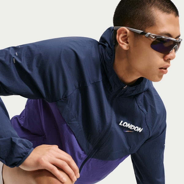 Nike City Marathon Stride London Giacca - Midnight Navy/Court Purple