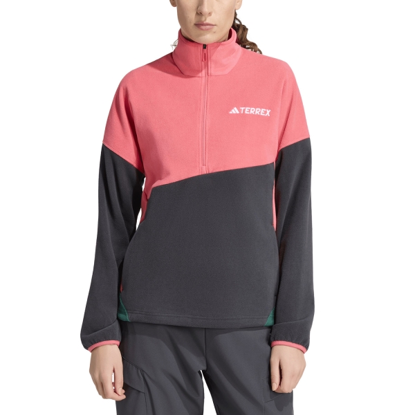 Women's Outdoor Jacket and Shirt adidas Terrex Multi Climawarm Sweatshirt  Pure Turbo/Carbon KH4654