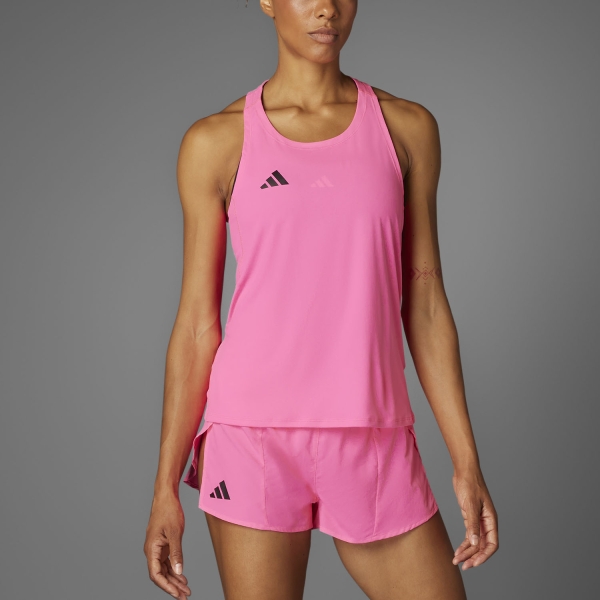Women's Running Tank adidas ADIZERO Logo Tank  Lucid Pink JF3503
