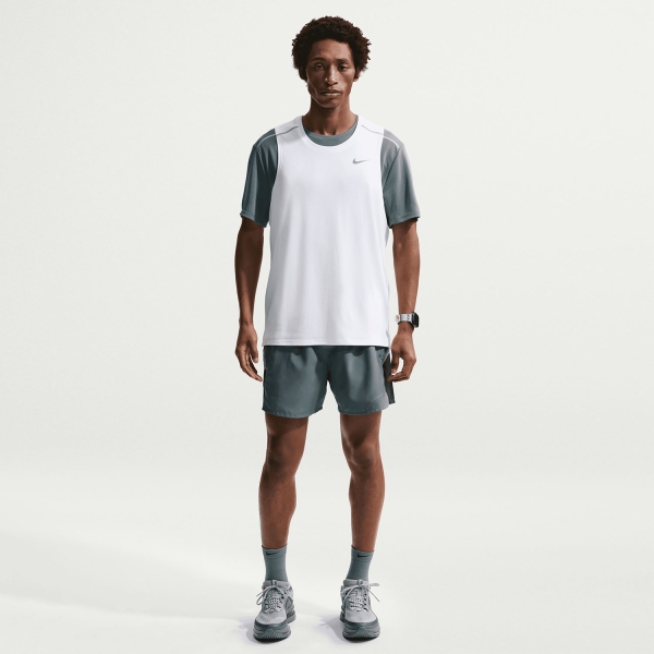 Nike Miler 2 in 1 5in Pantaloncini - Mineral Slate/Reflective Silver