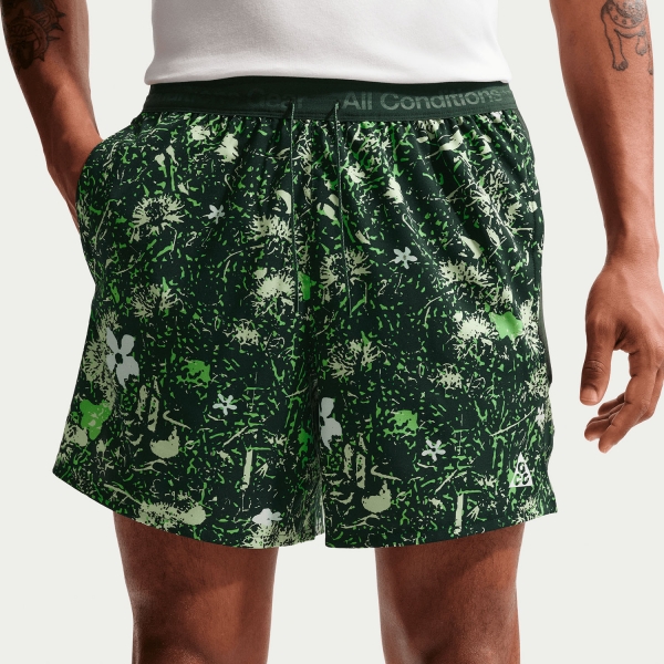 Men's Trail Running Shorts Nike ACG DriFIT Second Sunrise 6in Shorts  Mean Green/Black Spruce/Summit White IQ7686307