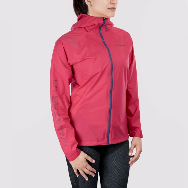 Women's Trail Running Jacket La Sportiva Pocketshell Jacket  Azalea/Night Sky ZARJ020P19B46