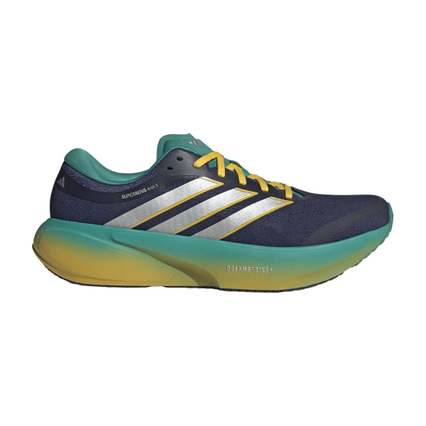 Men's Neutral Running Shoes adidas Supernova Rise 3  Dark Blue/Silver Metallic/Equipment Green LA3553