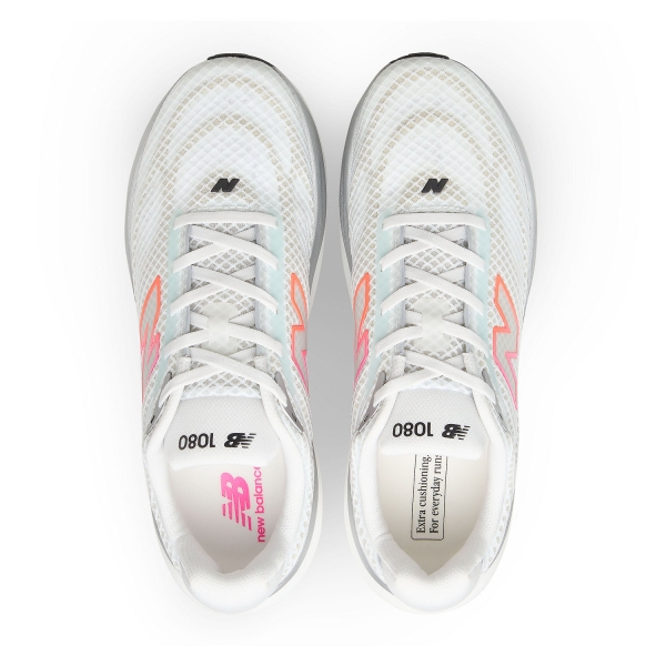 New Balance 1080 v15 Breathe - White/Pink Heat/Tangerine Heat