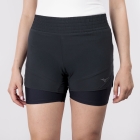 Mizuno Active 2 in 1 4.5in Shorts - Black