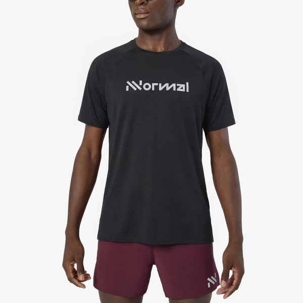 Men's  Short Sleeve Trail Running Shirts NNormal Race 02 TShirt  Black NC2TS1M001