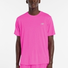 New Balance Athletics Run T-Shirt - Pink Heat Heather