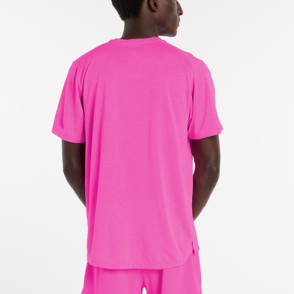 New Balance Athletics Run T-Shirt - Pink Heat Heather