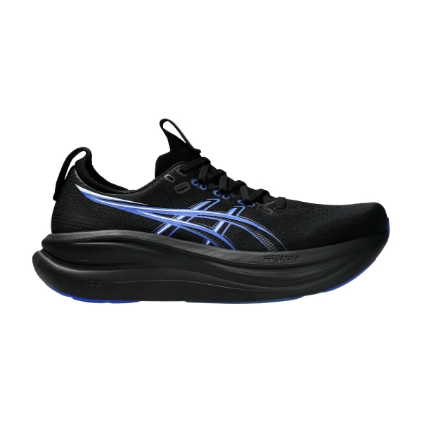 Men's Neutral Running Shoes ASICS GEL Nimbus 28  Black/Neon Blue 1011C127004