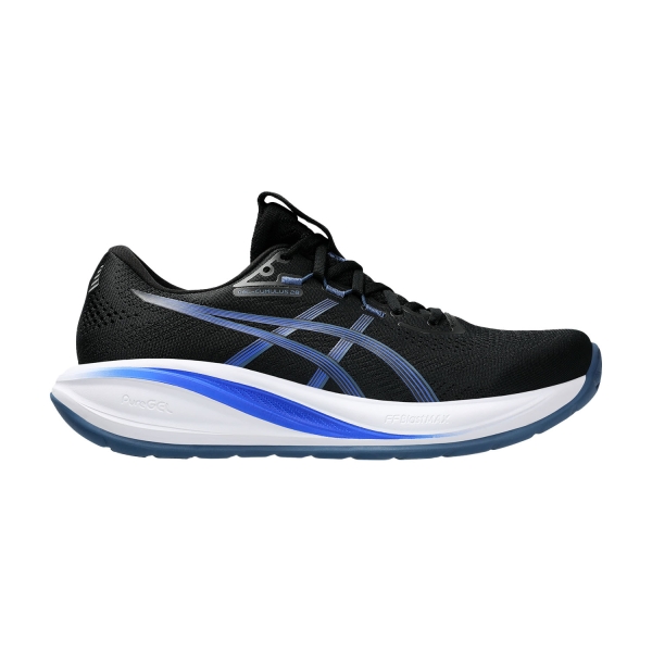 Men's Neutral Running Shoes ASICS GEL Cumulus 28  Black/Neon Blue 1011C143006
