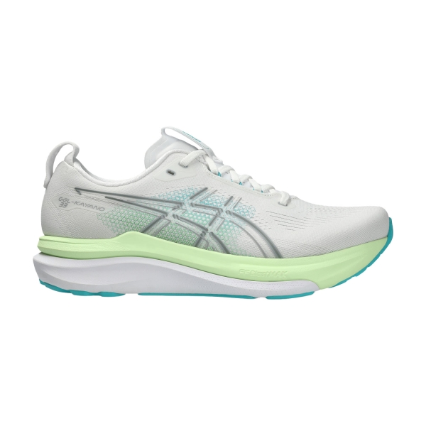 Men's Structured Running Shoes ASICS GEL Kayano 33  White/Energy Aqua 1011C167100