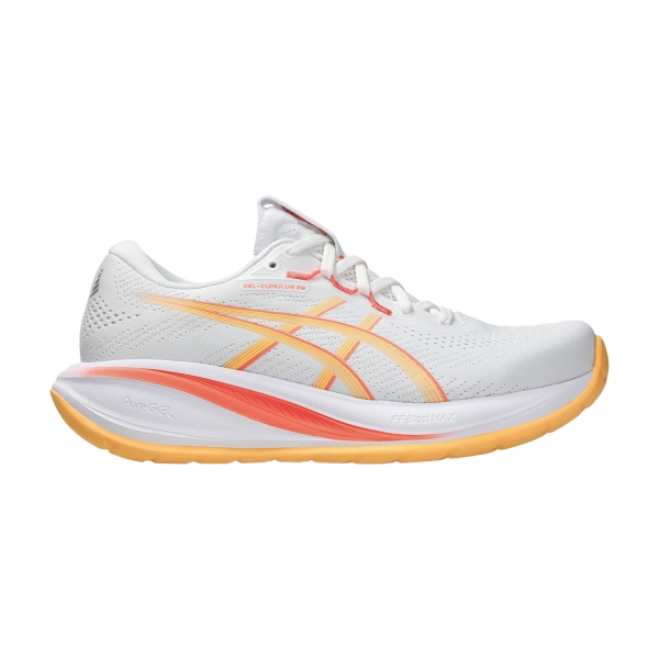Women's Neutral Running Shoes ASICS GEL Cumulus 28  White/Orange Glow 1012B916103