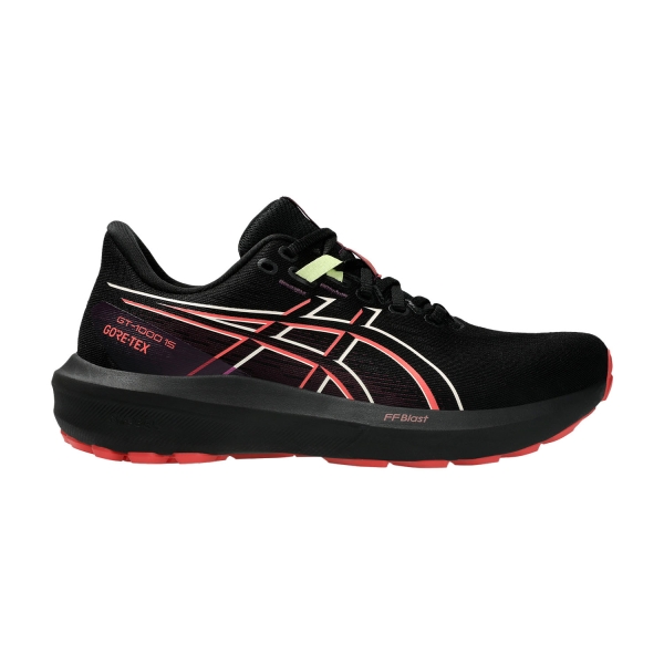 Woman's Structured Running Shoes ASICS GT1000 15 GTX  Black/Dark Aubergine 1012B996001
