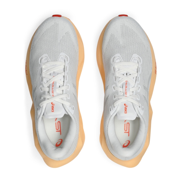 ASICS Novablast 6 - White/Vivid Coral