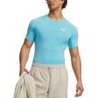 Under Armour HeatGear Compression Logo T-Shirt - Fresco Blue/White