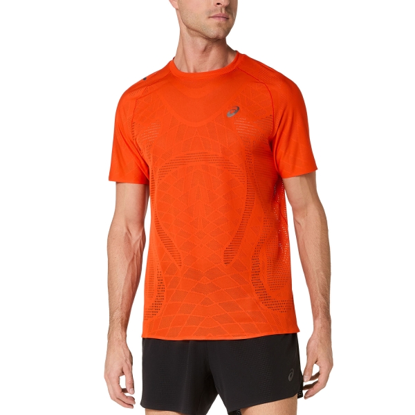 Men's Running T-Shirt ASICS Metarun TShirt  Cherry Tomato 2011D510800