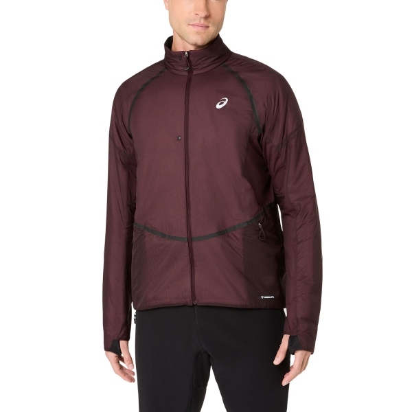 Men's Running Jacket ASICS Road Winter Jacket  Dark Currant 2011D580600