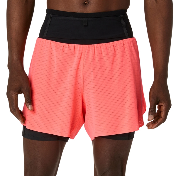 Men's Trail Running Shorts ASICS Fujitrail Elite 5in Shorts  Blazing Coral 2011D586700