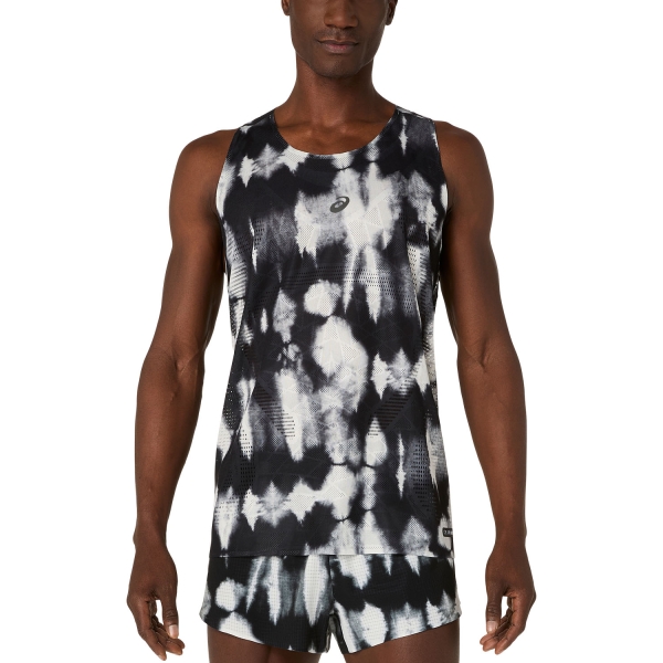 Men's Running Tank ASICS Limited Series Metarun Tank  Cream/Performance Black 2011D659100