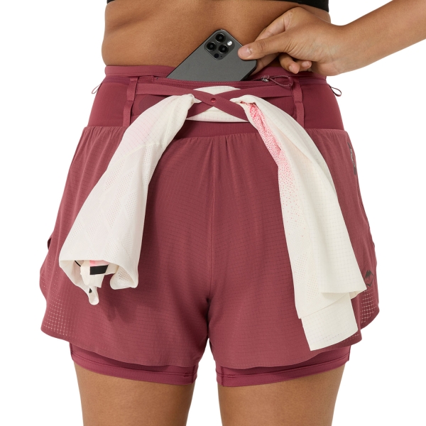 ASICS Fujitrail Elite 4in Shorts - Brisket Red