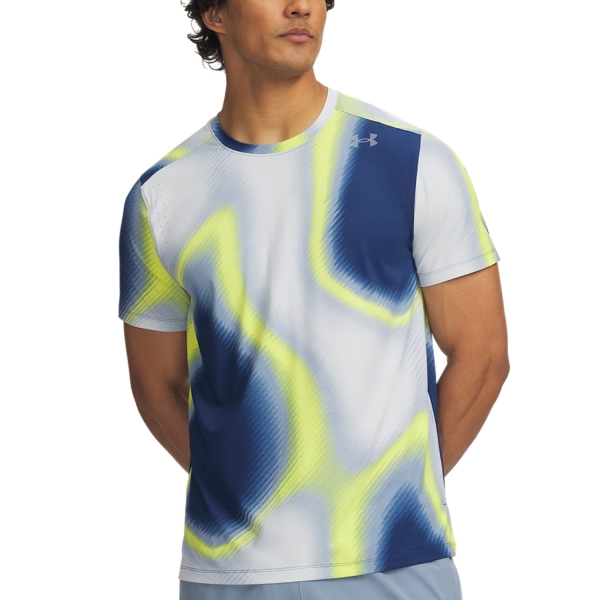 Men's Running T-Shirt Under Armour Velociti Pro Print TShirt  Blackout Navy/Silver Reflective 60095070997