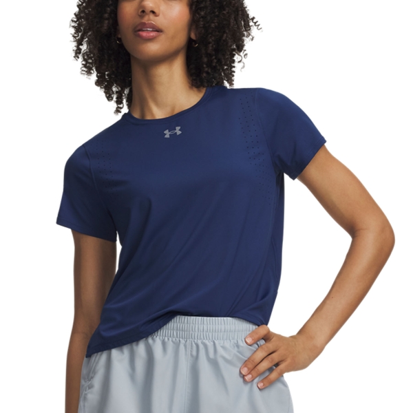 Women's Running T-Shirts Under Armour Velociti Pro TShirt  Blackout Navy/Reflective 60095360997