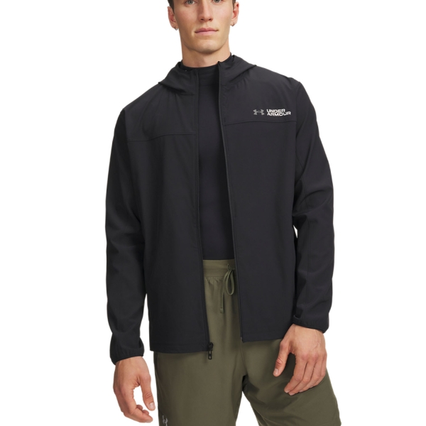 Men's Running Jacket Under Armour Velociti Storm Graphic Jacket  Black/Reflective 60151060001