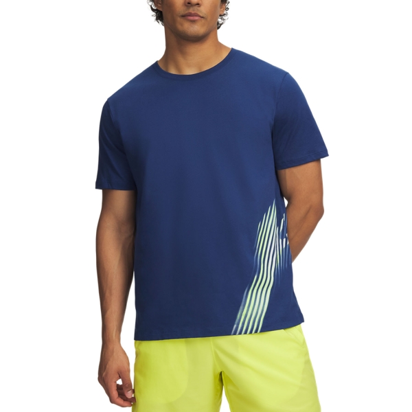 Men's Running T-Shirt Under Armour Velociti Flash Logo TShirt  Blackout Navy/Reflective 60152370997