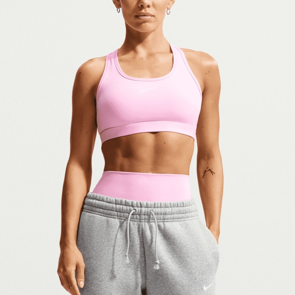 Women's Sports Bra Nike Swoosh Sports Bra  Pink Rise/White DX6821621