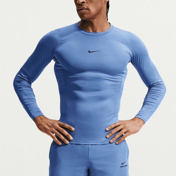 Men's Shirt Underwear Nike DriFIT Logo Shirt  Indigo Storm/Black FB7919459