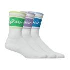 ASICS AEG Logo Crew x 3 Calze - Illuminate Green/Aegean Blue/Bluebell