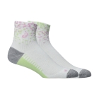 ASICS Performance Quarter Pro Logo Socks - White/Hazy Lilac/Glow Green